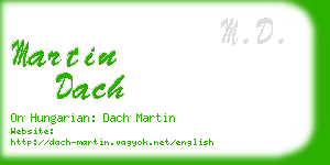 martin dach business card